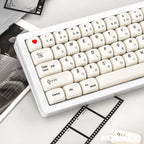 White Japanese - Ceramic Keycaps MOA Profile Cute Keycap Set