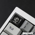 Dark Series Artisan Resin Keycap – Spider Web Design on MX Mechanical Keyboard