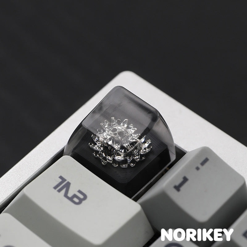  Dark Resin Artisan Keycap Spider Web Design – Shine-Through MX Keycap