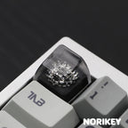  Dark Resin Artisan Keycap Spider Web Design – Shine-Through MX Keycap