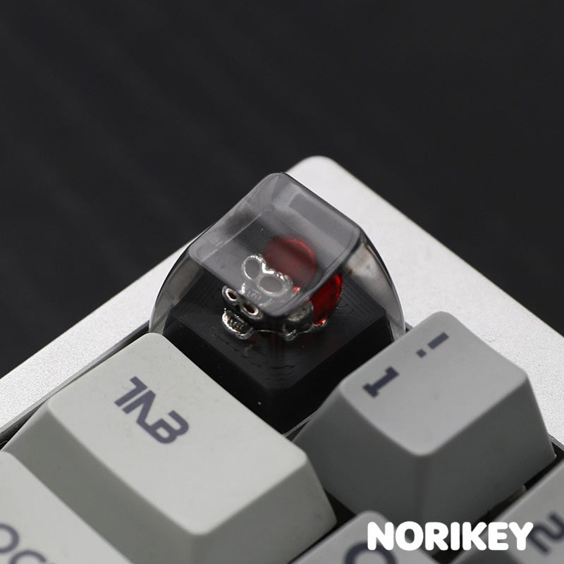 Dark Resin Artisan Keycap Black Skull Design – MX Compatible