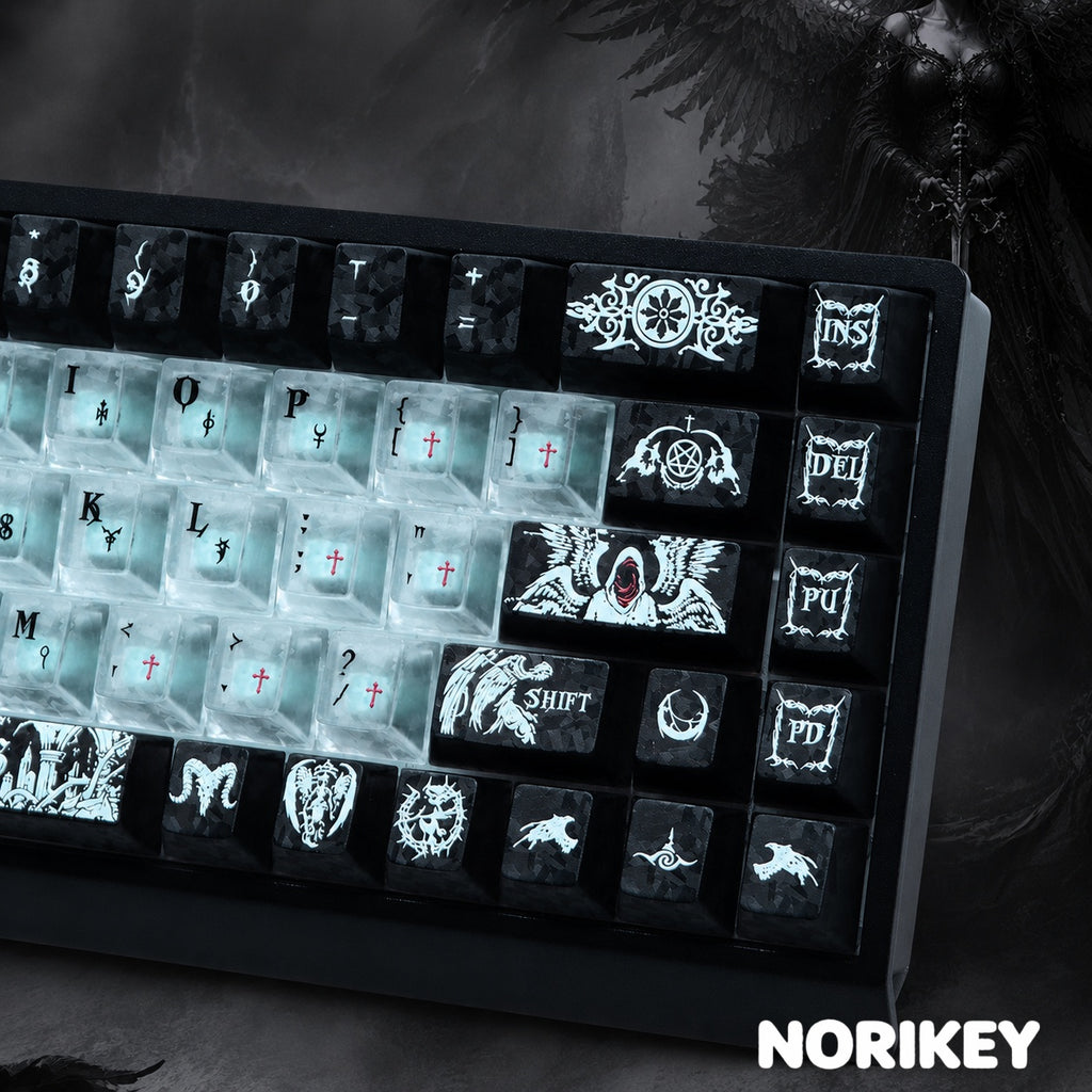 136-key Dark Angel PC keycap set with cherry profile