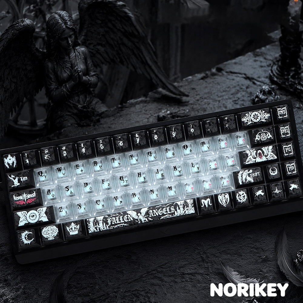 Cherry profile shine-through keycaps side