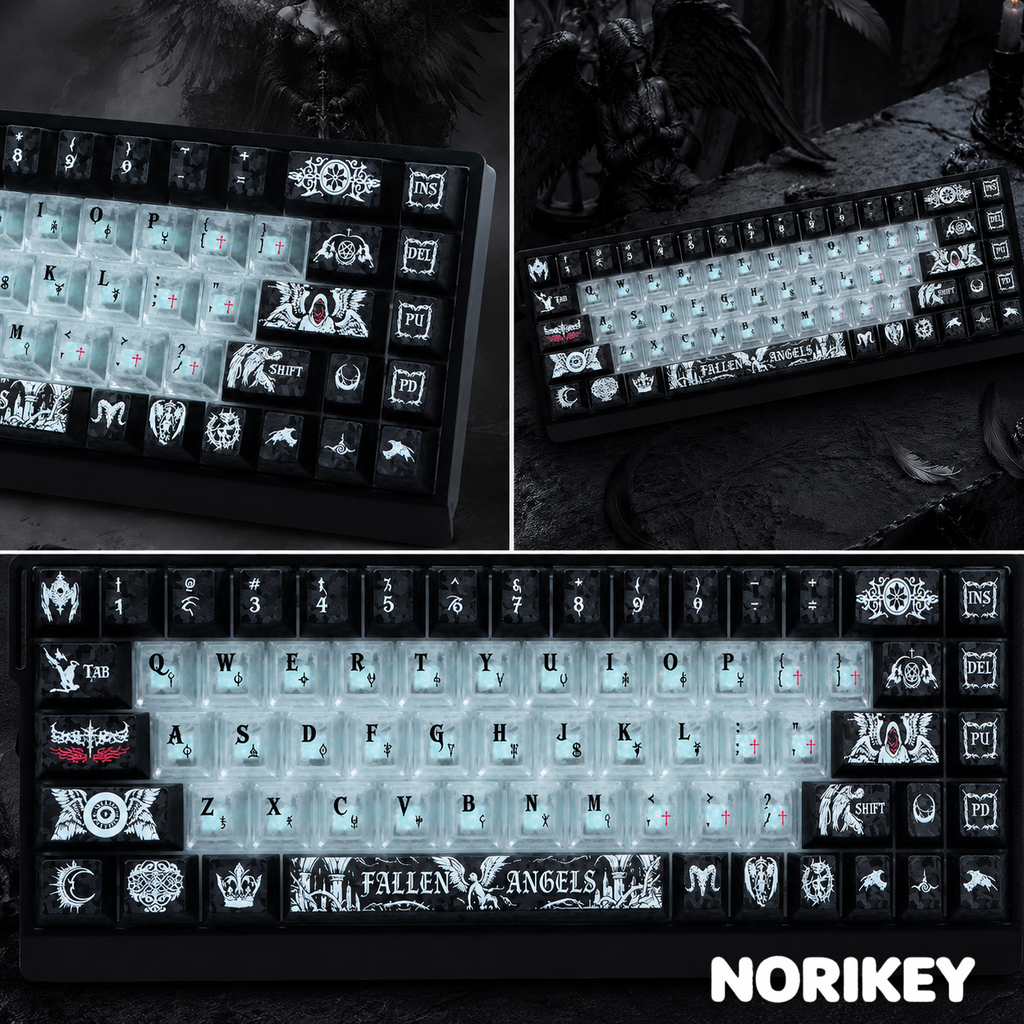 Dark Angel Shine-Through PC Keycap Set – Cherry Profile 136 Keys
