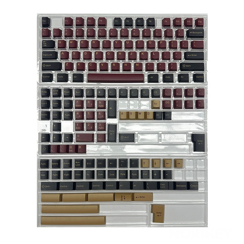 OEM profile double-shot PBT keycaps side view showing legend durability and keycap height