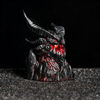 Armored Dragon Head Resin Artisan Keycap — Lava Core, Two-Piece Design