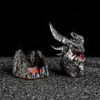 Armored Dragon Head Resin Artisan Keycap — Lava Core, Two-Piece Design