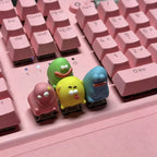 Ugly Cute Monster Artisan Keycap of 4 characters (Pink / Yellow / Green / Blue)