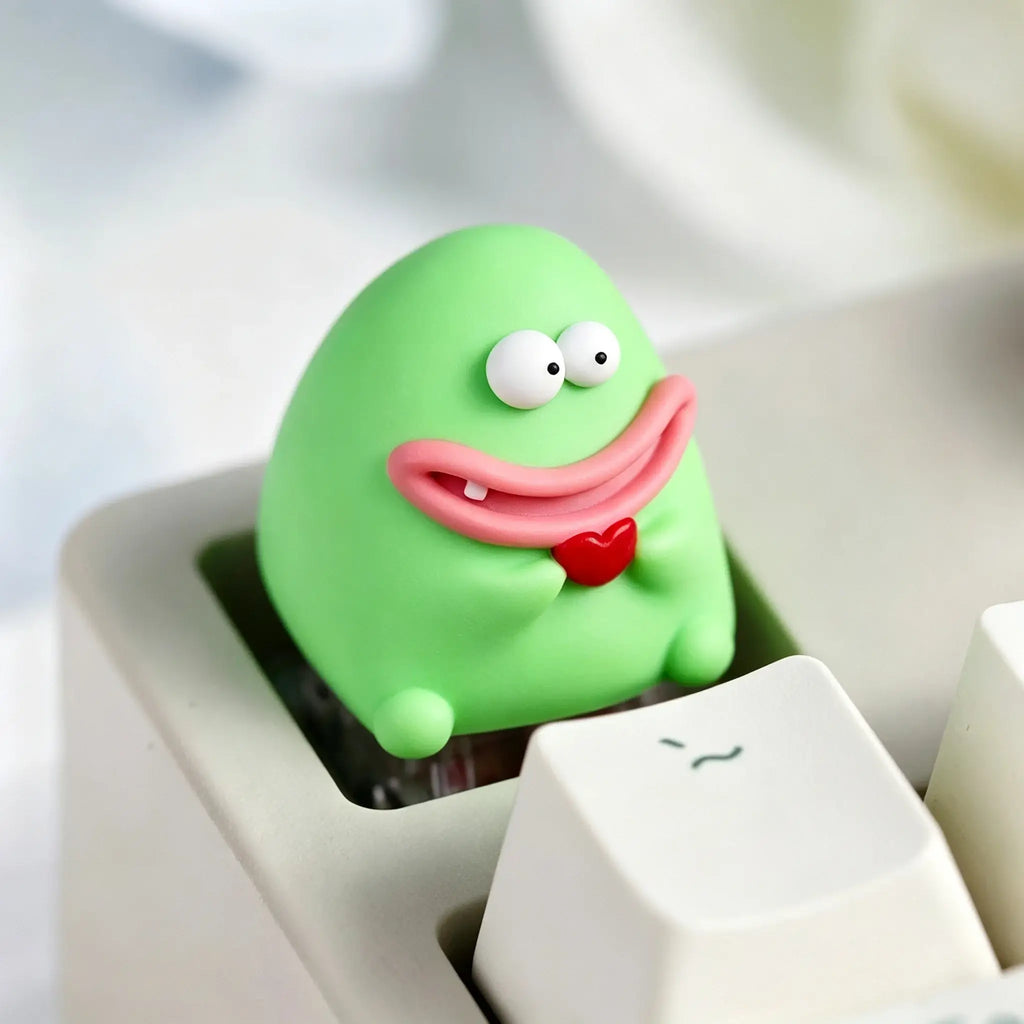 Ugly Cute Monster Artisan Keycap of 4 characters (Pink / Yellow / Green / Blue)