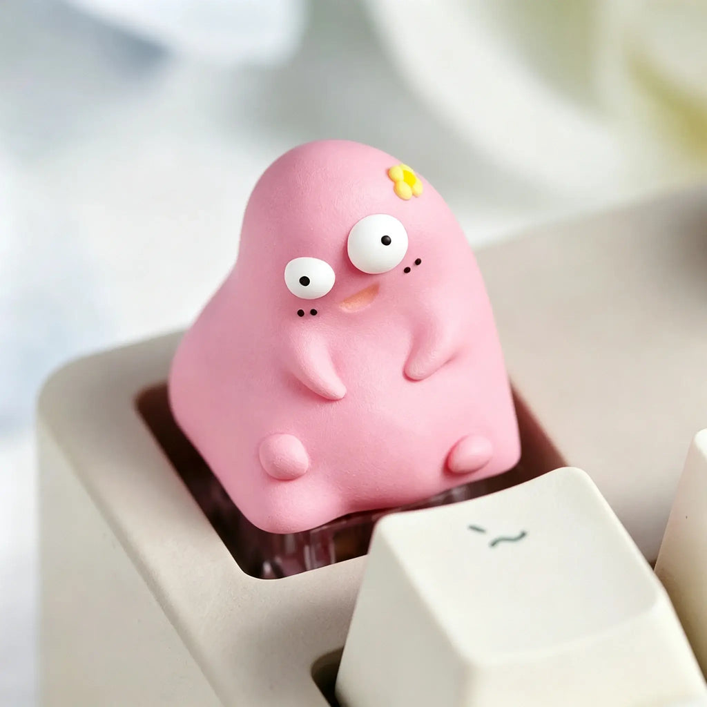 Ugly Cute Monster Artisan Keycap of 4 characters (Pink / Yellow / Green / Blue)