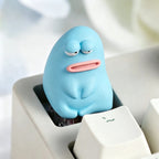 Ugly Cute Monster Artisan Keycap of 4 characters (Pink / Yellow / Green / Blue)
