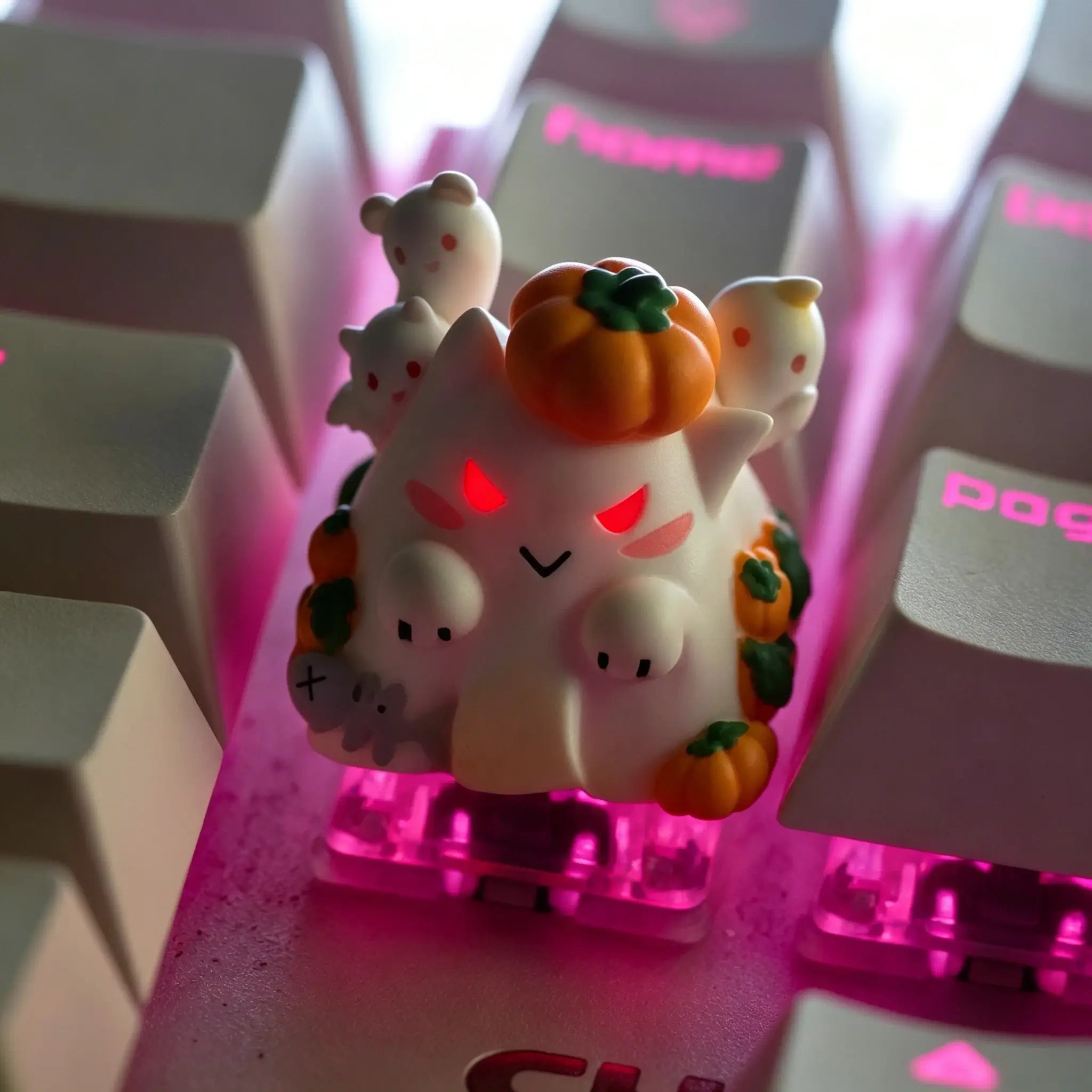 Halloween Pumpkin Resin Keycap | Pumpkin, Ghost, Bat, and Candy Skull Cap