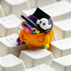 Halloween Pumpkin Resin Keycap | Pumpkin, Ghost, Bat, and Candy Skull Cap