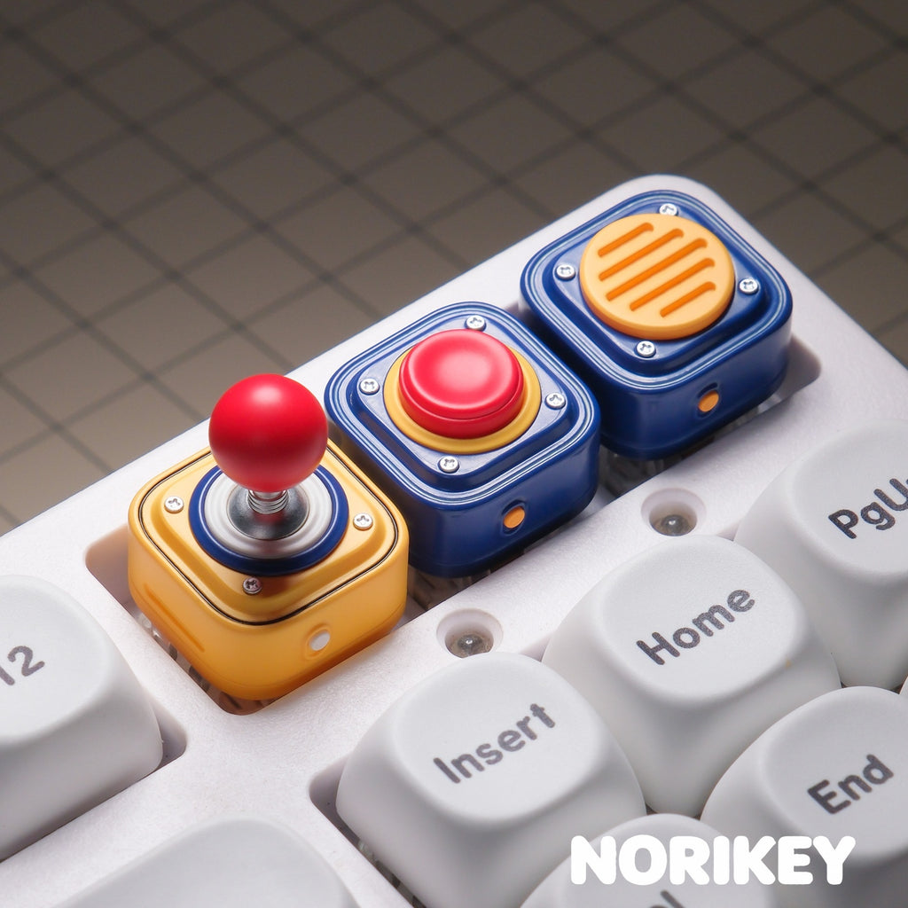 Arcade Resin Keycaps Inspired by Classic Joysticks and Game Buttons