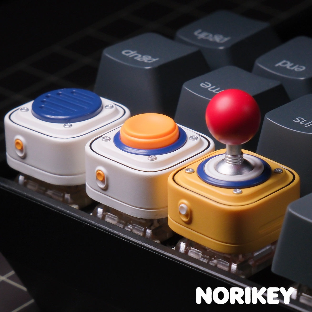 Arcade Resin Keycaps Inspired by Classic Joysticks and Game Buttons