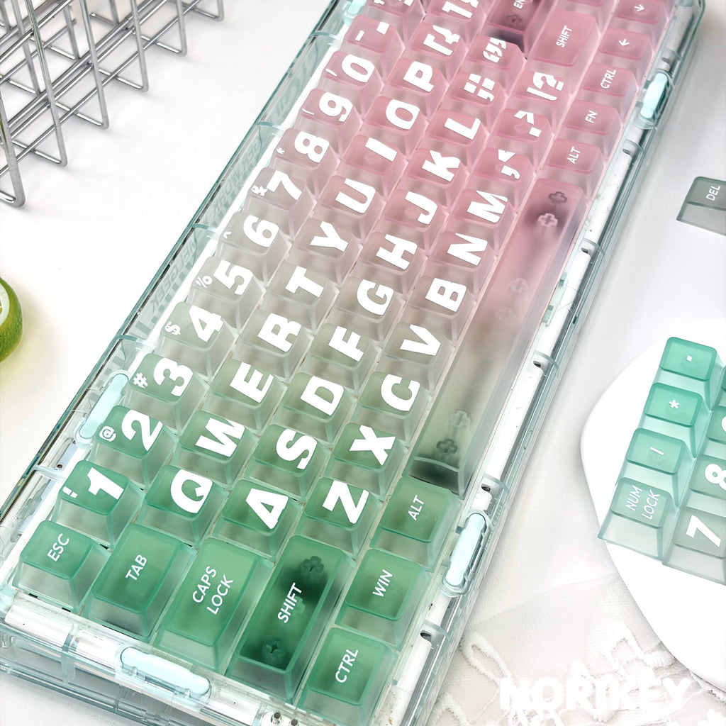 Pink Green PC Cherry Profile Keycaps Set