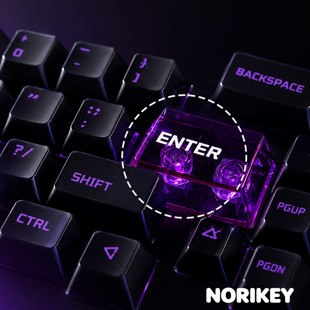 68-Key Frosted PC Translucent Clear Keycap Set — Cherry Profile, RGB Backlit