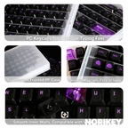 68-Key Frosted PC Translucent Clear Keycap Set — Cherry Profile, RGB Backlit