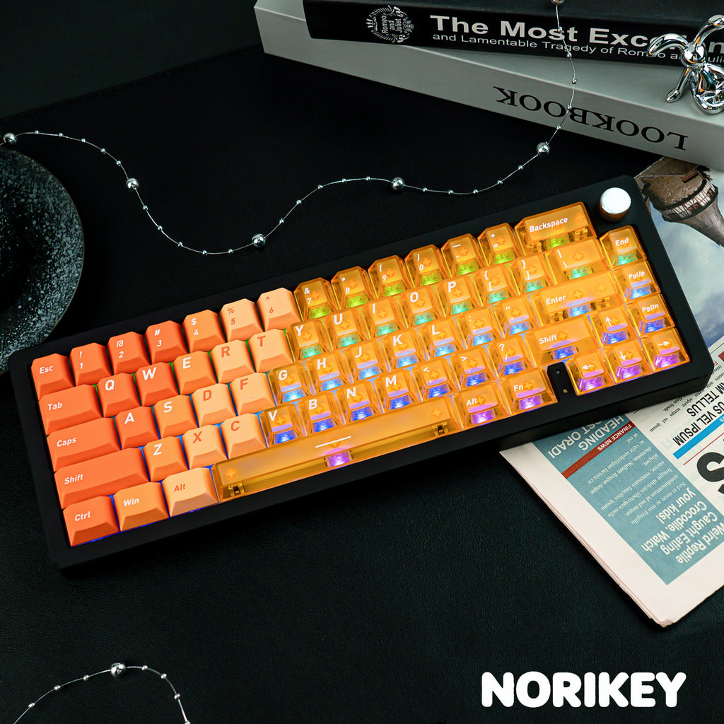Orange Gradient Keycaps – PBT Cherry Profile 160-Key Set