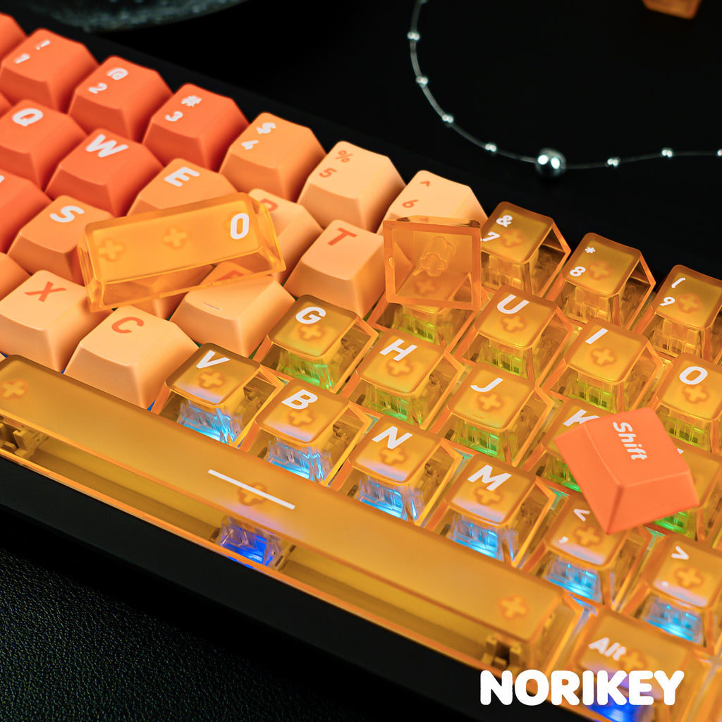 Orange Gradient Keycaps – PBT Cherry Profile 160-Key Set