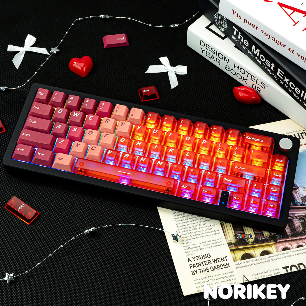 Orange Gradient Keycaps – PBT Cherry Profile 160-Key Set