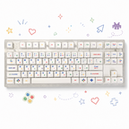 Low-profile keycaps, colorful novelty legends