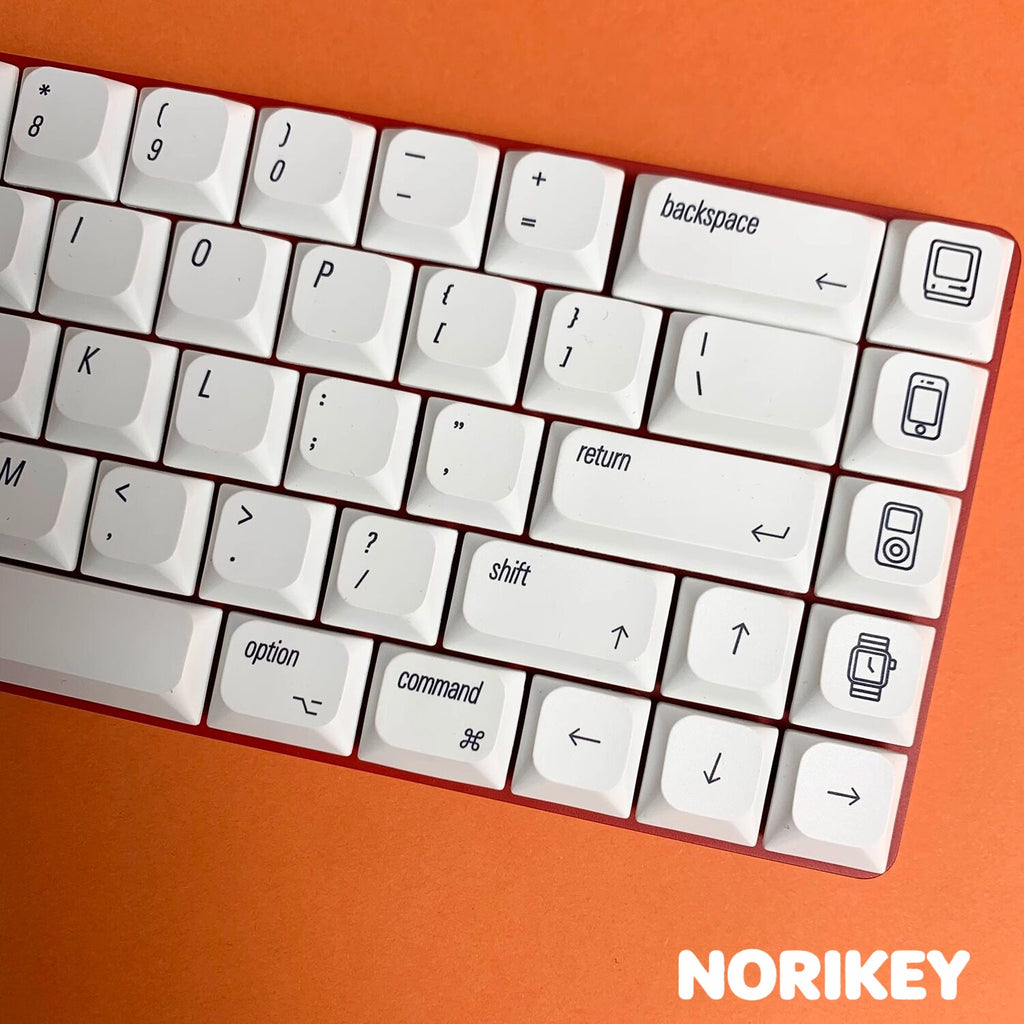 Minimalist Mac-Style Low Profile PBT Keycaps (65% Layout, NuPhy & Keychron Compatible)