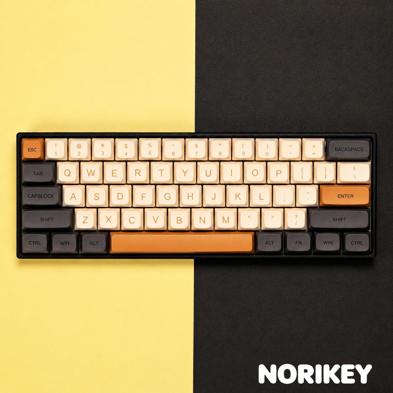 Coffee brown and beige XDA keycaps